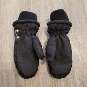 SOLD! Children's Kids 3M Thinsulate Black Waterproof Snow Ski Mittens size 2-4